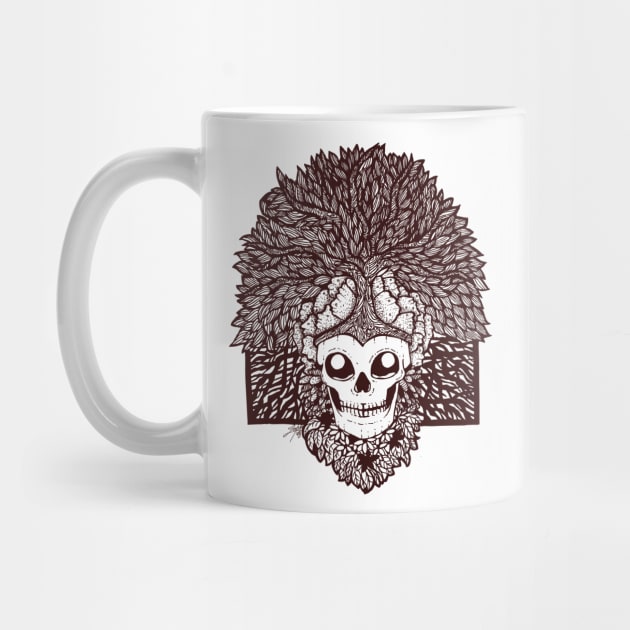 Skull and Tree Crown by zarya_kiqo